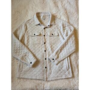 Industry Cream Colored Oversized Fit Quilted Shirt Jacket Size Large